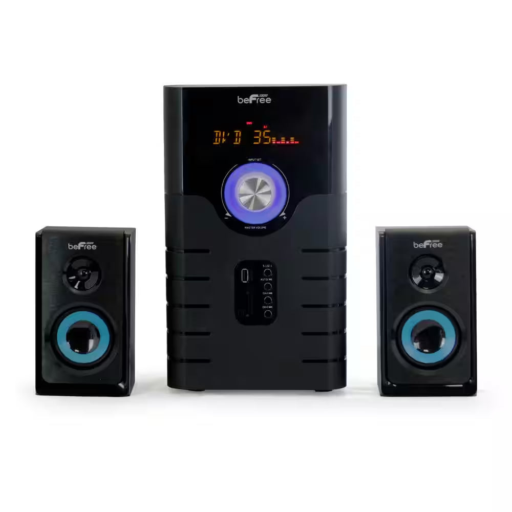5.1-Channel Bluetooth Surround Sound Speaker System in Blue