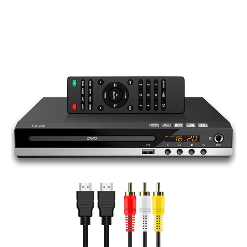 Home DVD Player Full High-Defination 1080P Digital Evd-Disc Player Support DVD SVCD CD-RW VCD