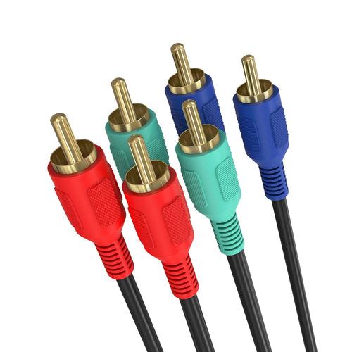 - 3-RCA Male to 3RCA Male RGB Component Video Cable for HDTV - 6 Feet