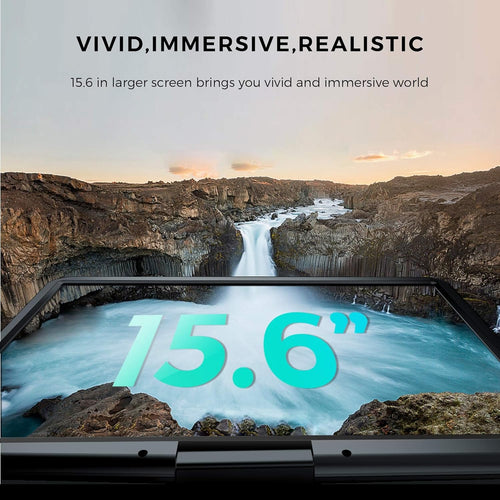 17.9" Portable DVD Player with 15.6" Large HD Swivel Screen, 6 Hours Rechargeable Battery CD Player Support AV In&Out/Usb/Sd Card/Sync TV, Region-Free DVD Player with Remote Controller, Black