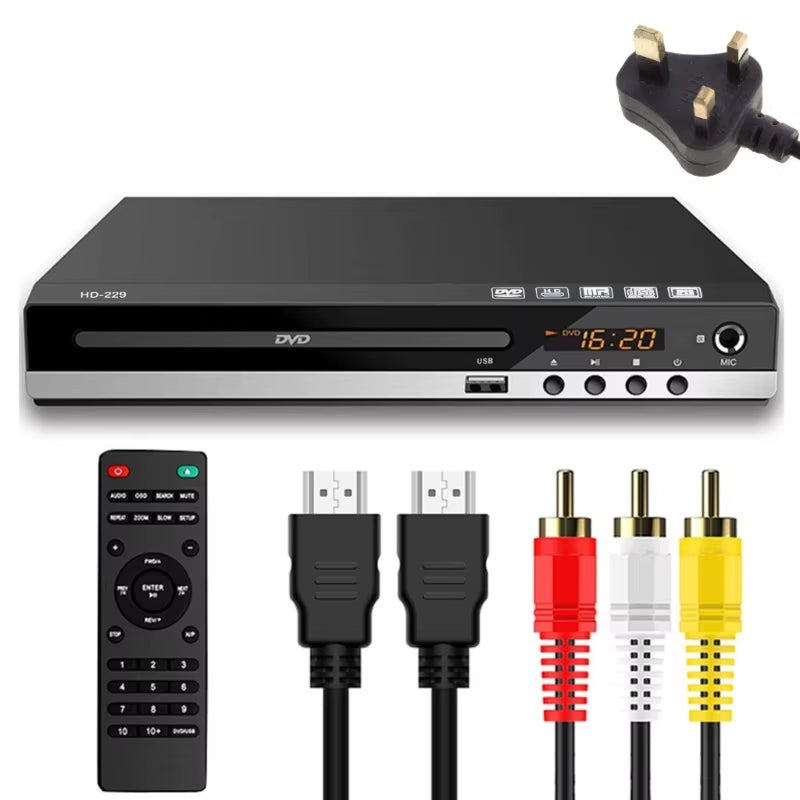 Home DVD Player Full High-Defination 1080P Digital Evd-Disc Player Support DVD SVCD CD-RW VCD