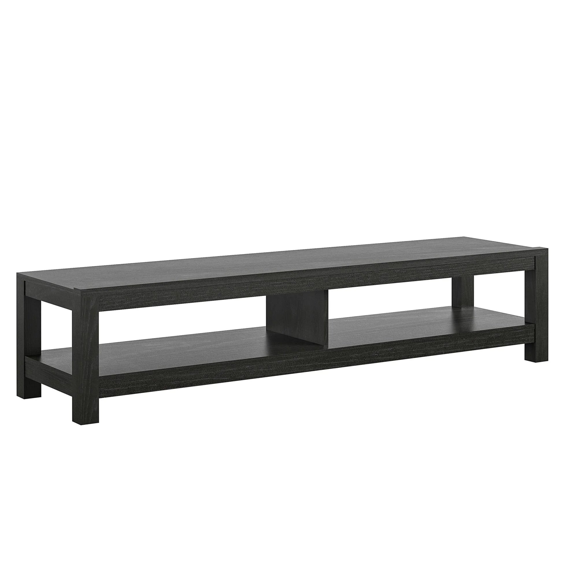 Parsons TV Stand for Tvs up to 65", Black Oak