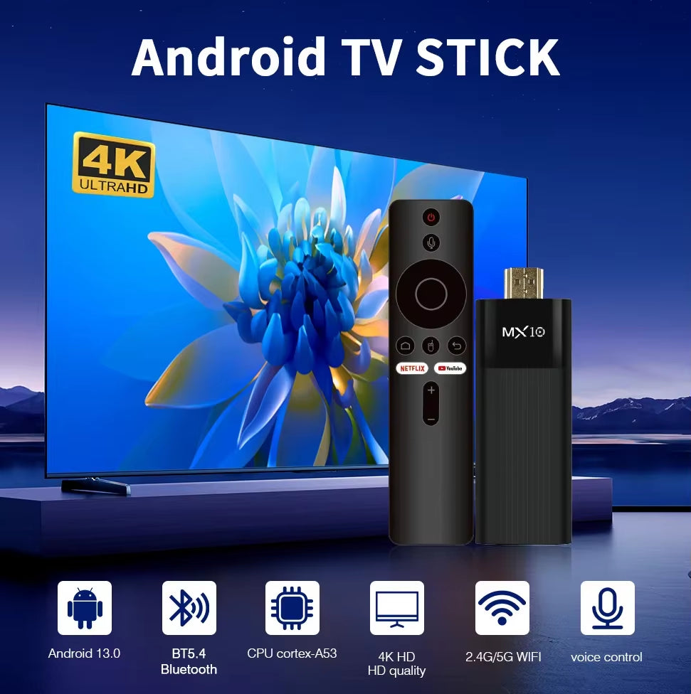 4K  F3 PRO TV Stick 4K Fire TV Stick TV Remote Control Android TV Stick Quad Core Firestick 4K