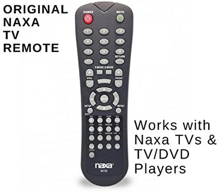 NAXA Original Replacement Remote Control for Naxa NT and NTD Model 12 Volt Tvs and TV-DVD Combo Players