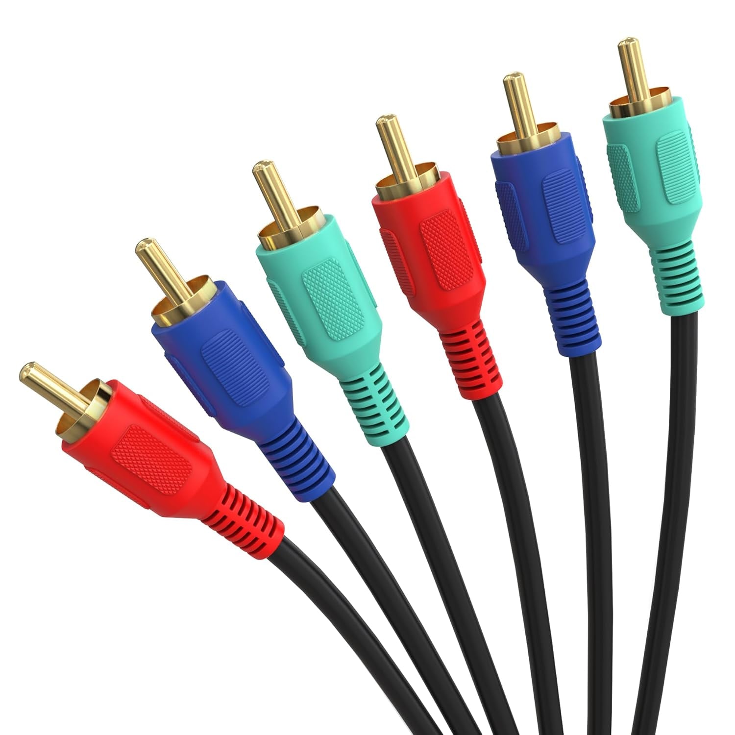 - 3-RCA Male to 3RCA Male RGB Component Video Cable for HDTV - 6 Feet