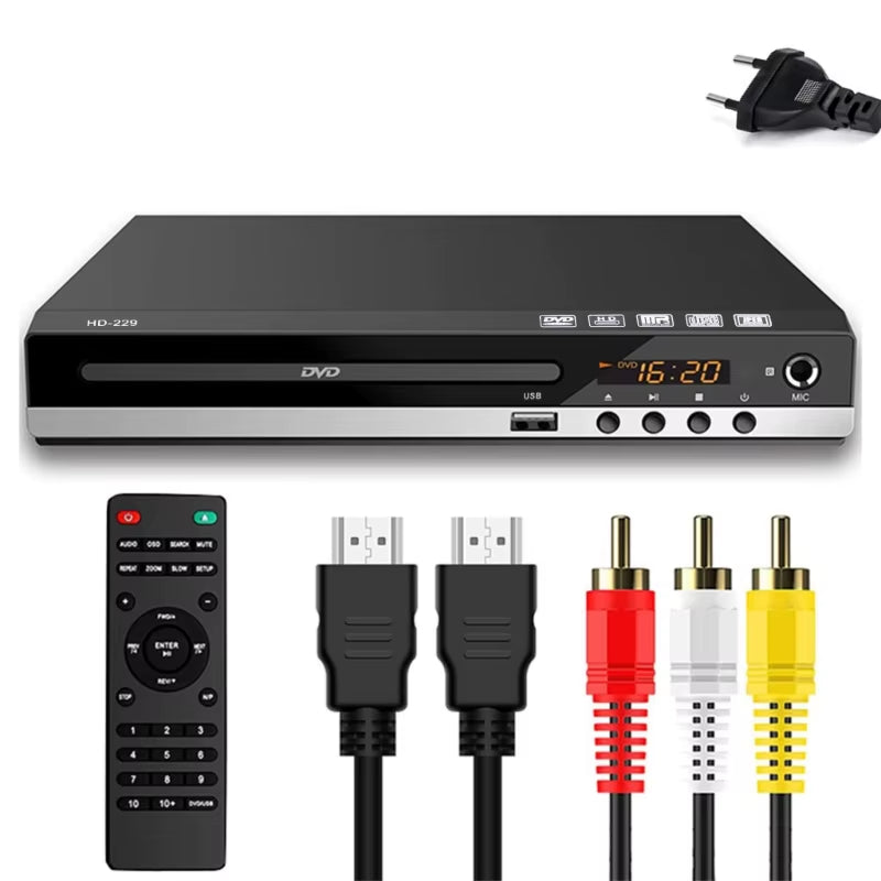 Home DVD Player Full High-Defination 1080P Digital Evd-Disc Player Support DVD SVCD CD-RW VCD