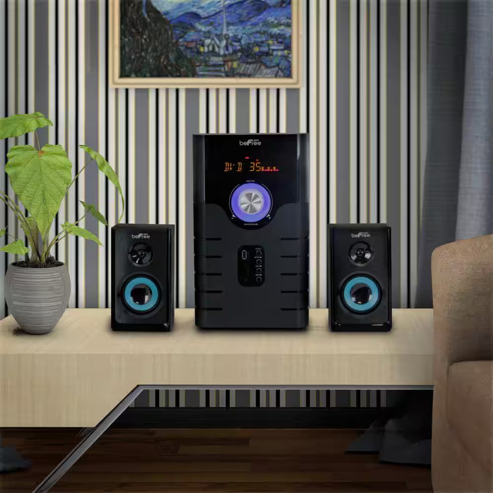 5.1-Channel Bluetooth Surround Sound Speaker System in Blue
