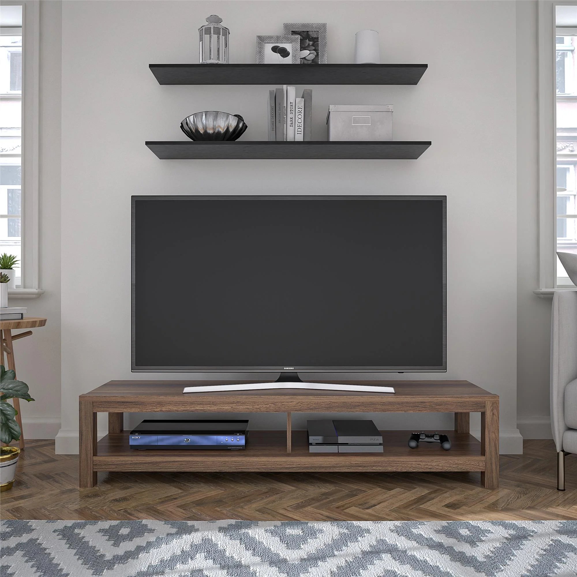 Parsons TV Stand for Tvs up to 65", Walnut