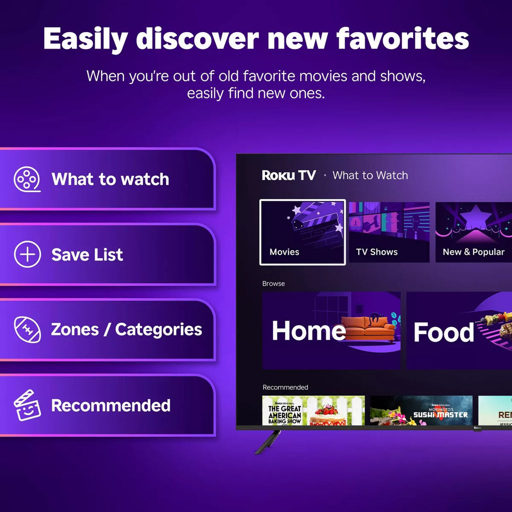 Roku 50" Select Series 4K HDR Smart Roku TV with Roku TV Remote