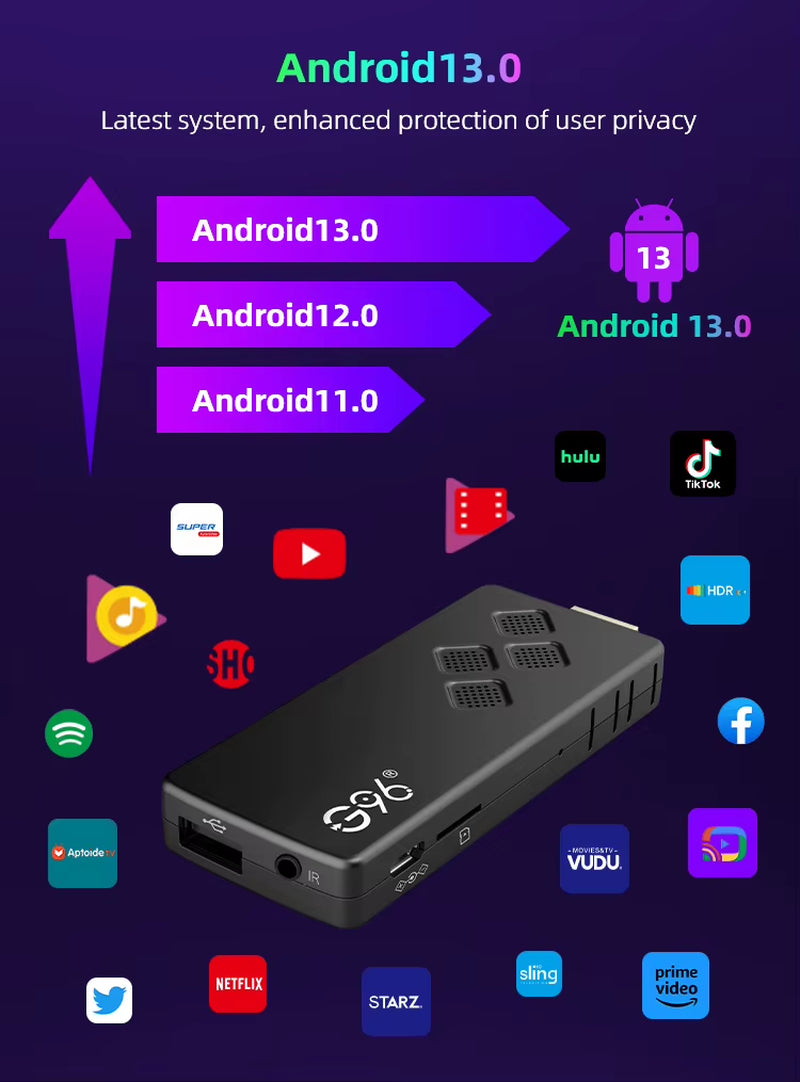 Original G96 TV Stick 8K Android13 Streaming Media 2GB 16GB Multi Language TV Dongle Allwinner H313 VS Amazon Fire Stick