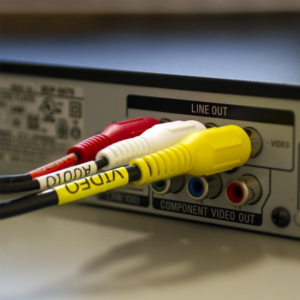 - 3 RCA Cable 6 Feet Composite Three RCA Male to Male Audio Video Cables A/V Gold Plated Triple Plug to Plug Cord for VHS/DVD Players, Tvs