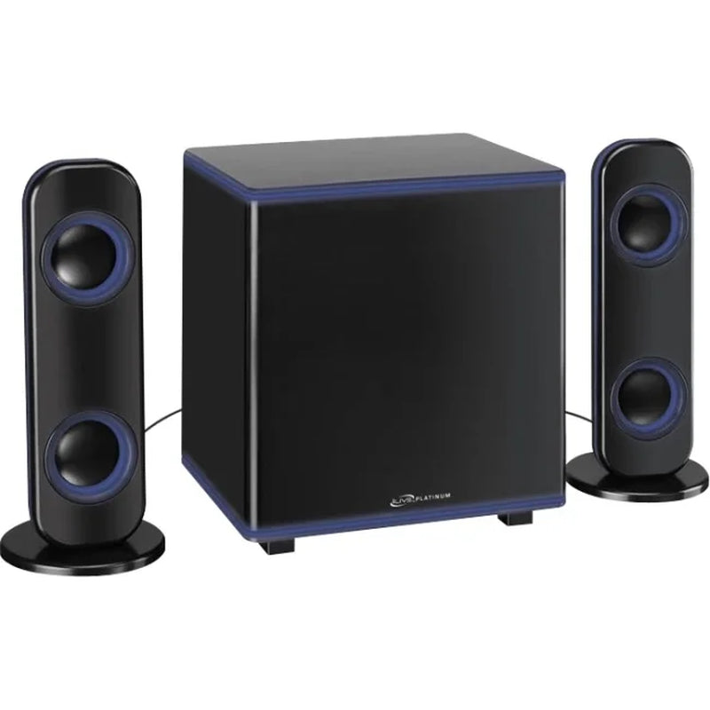Bluetooth 2.1 Channel Home Music System with LED Lights, Subwoofer, IHB26, Black