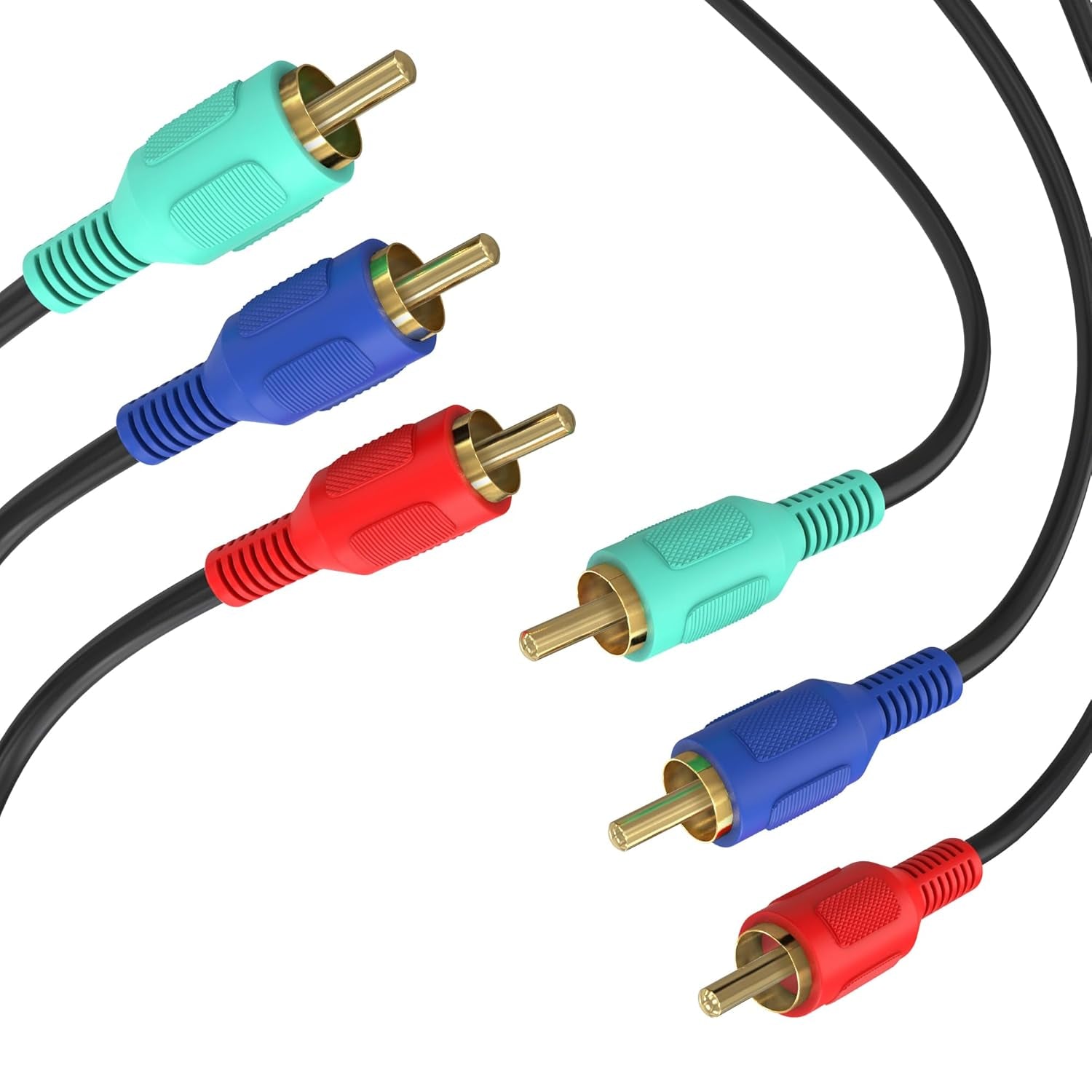 - 3-RCA Male to 3RCA Male RGB Component Video Cable for HDTV - 6 Feet
