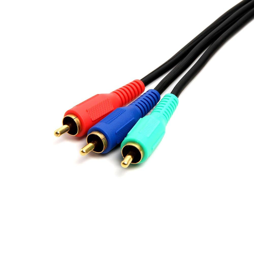 - 3-RCA Male to 3RCA Male RGB Component Video Cable for HDTV - 6 Feet