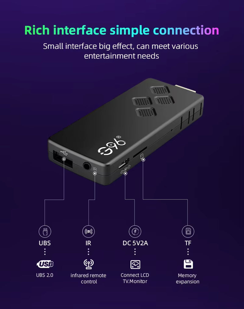 Original G96 TV Stick 8K Android13 Streaming Media 2GB 16GB Multi Language TV Dongle Allwinner H313 VS Amazon Fire Stick