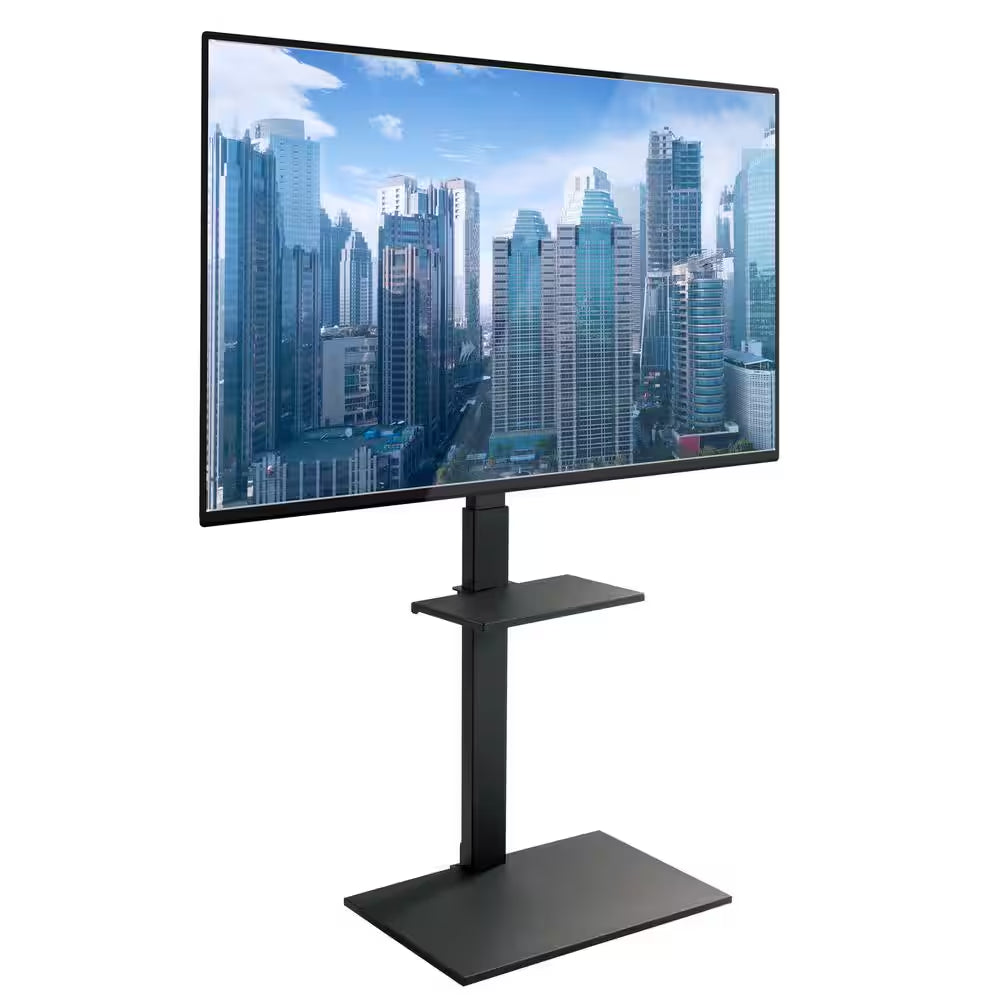 Height Adjustable TV Stand with Shelf for 23 In. and to 55 In.