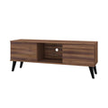 Saratoga 53.15 In. Nut Brown TV Stand Fits Tvs up to 50 In. with Storage Doors and Cable Management