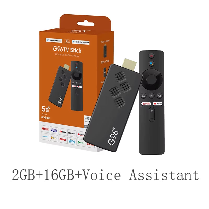 Original G96 TV Stick 8K Android13 Streaming Media 2GB 16GB Multi Language TV Dongle Allwinner H313 VS Amazon Fire Stick