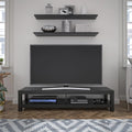 Parsons TV Stand for Tvs up to 65", Black Oak