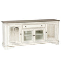 Colchester Antique 74" TV Console W/ Mirrored Doors