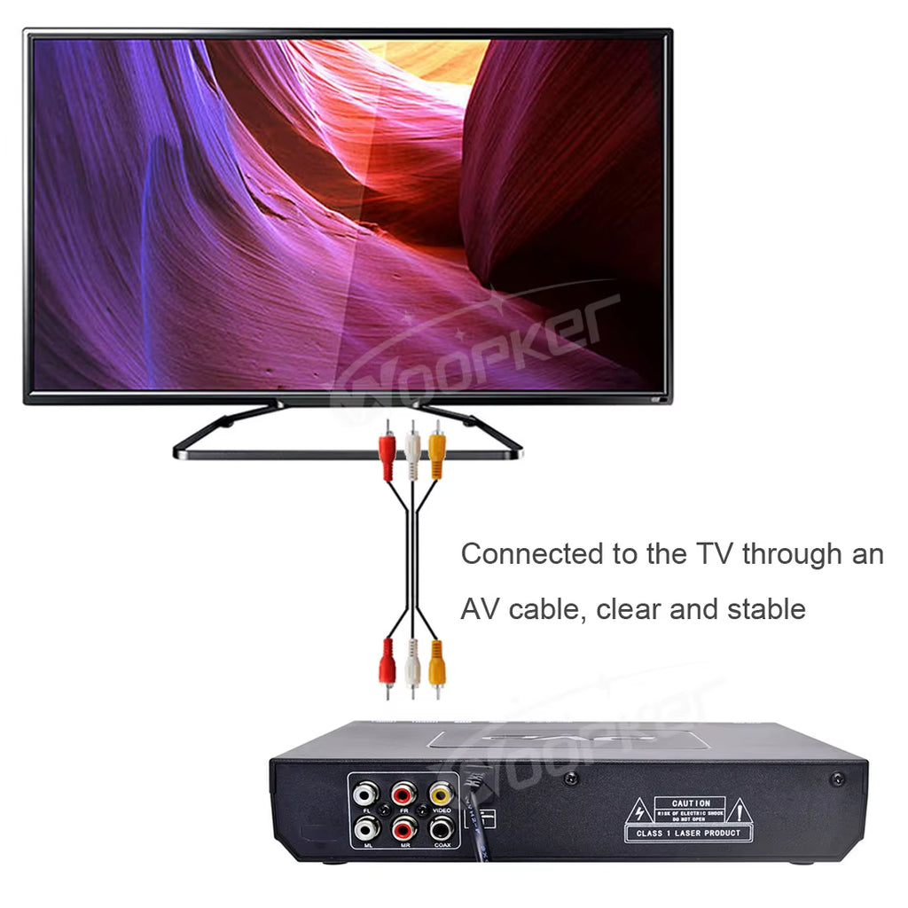DVD Player 225 Region Free LED Display with Remote Control AV Output Support VCD CD Disc and USB Input